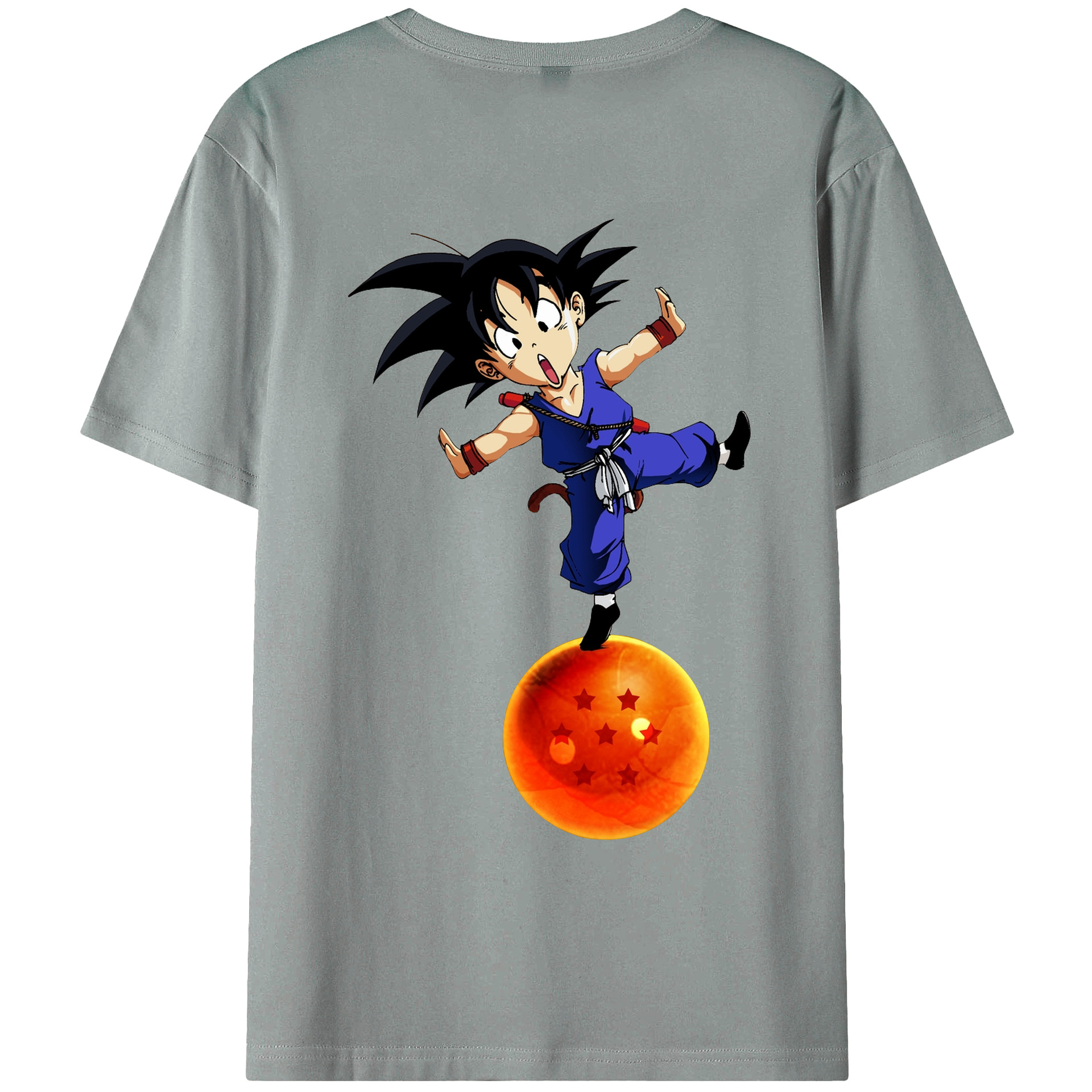 （画像用） ドラゴンボール 孫悟空（そん ごくう）Son Goku カカロット DRAGON BALL Kakarotto 綿100％ メンズ半袖Tシャツ（バックプリント） 通気性